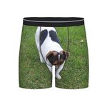 ASEELO Men's Boxer Shorts Jack Russell Dog Long Leg Boxer Briefs Comfortable Stretch Men Underwear Trunks S