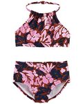 OshKosh B'Gosh Girls' Two-Piece Swimsuit, Pink Floral, 8