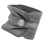 trtl Travel and Airplane Pillow - Lightweight, Easy-to-Carry, and Machine-Washable Flight Pillow - Grey