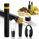 Wine Bottle Opener Set(4PCS),Travel Portable Pocket Air Pressure Pump Cork Remover with Aerator, Foil Cutter, and Vacuum Stopper, 7S Quick Bottle Opening, for Home, Restaurant, Party,Wine Lovers