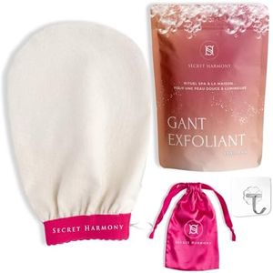 Gant exfoliant Soie - Soin Corporel - gommage corps et visage pour peau sensible - Exfoliant naturel pour poils incarnés - Peeling et soin Spa à la maison - gant exfoliant corps