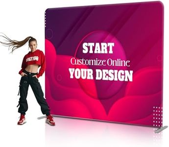 Custom Tension Fabric Display Backdrop Trade Show Backdrop Banner Stand for Weddings, Events, Booth (Double Sided Print 7.5x20 Ft)