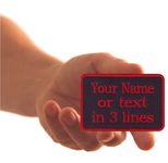 Personalised 3 Line, Custom Embroidered, Biker, Name Tag, PATCH Iron on or Sew on, 4" wide x 2" inch tall