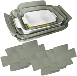 6 Pack - Evelots Bakeware Pan/Dish Scratch Protector-Large Sizes-Thick Polyester