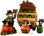 PRETMANNS Fairy Garden Fairies Accessories - Kit with Fairy Figurine, Miniature Scarecrow & Vegetable Stand 5 Pieces Farm Collection