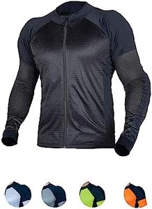 Motorcycle Armor Shirt-Men Womens Mesh Motorcycle Shirt-Motorcycle Shirt-CE LEVEL2 Motorcycle Shirt (Black, Large)