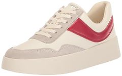 Vince Women's Warren Court Lace Up Sneaker, Milk Crimson Red, 11 UK