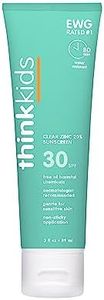 Thinkkids Mineral Sunscreen, SPF 30 Clear Zinc Oxide Sunscreen, 3 Fl Oz, Natural Reef Safe, Water Resistant Sunscreen for Kids, Vegan Broad Spectrum Sun Screen