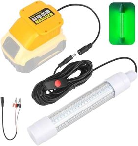 Krythonix Underwater Green Fishing Light Compatible with Dewalt 20V Battery,Fishing Lights LED Underwater for Crappie and Squid Attracting,13W,1512 lumens,Green Dock Light(No Battery)