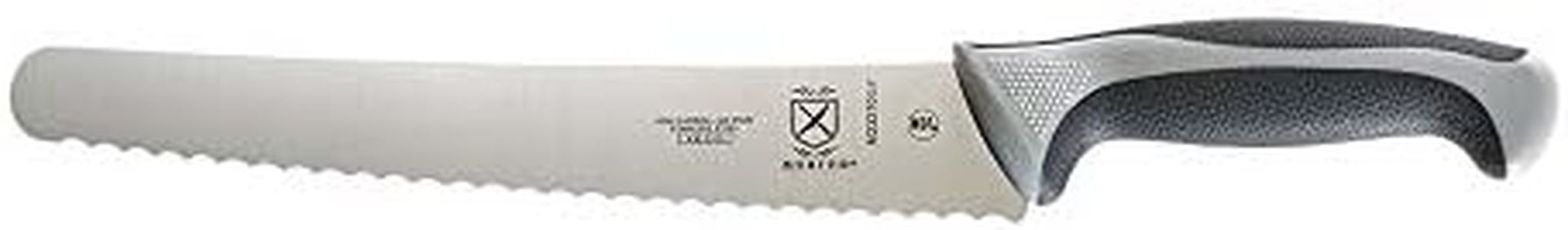 Mercer Culinary M23210GY Bread Knife, 10-Inch Wavy Edge Wide, Grey, Green