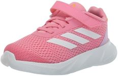 adidas Kids Duramo SL Sneaker, Bliss Pink/White/Hazy Orange (Elastic Lace), 9 US Unisex Toddler