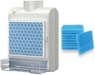 3-in-1 Indoor Dryer Vent Kit for Electric Dryer, Dryer Vent Box with 10 Pieces Polyester Filters, Stainless Steel Screen Filter and Water Drawer System for Protect Home Air Quality, White