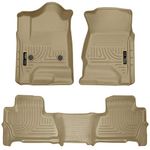 Husky Liners — Weatherbeater Car Mats | Fits 2015-2020 Chevrolet SuburbanGMC Yukon XL - Front 2nd Row Liner - Tan, 3 pc. | 99213