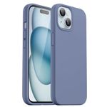 JETech Silicone Case for iPhone 15 6.1-Inch, Silky-Soft Touch Full-Body Protective Phone Case, Shockproof Cover (Winter Blue)