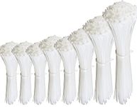 Oksdown 750 Pcs White Cable Zip Ties Assorted Sizes 4/6/8/10/12 Inch Heavy Duty Plastic Tie Wraps Mixed Pack Self Locking Nylon Wire Ties