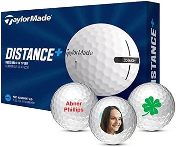 Taylormade Distance + Custom Golf Balls, Personalize with Logo, Picture, Text (1 Dozen)