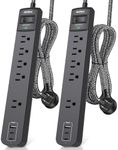 2 Pack Power Strip Surge Protector 