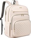 Convertible Travel Laptop Backpack,17.3 Inch Water Resistant Travel Backpack for Women,Work Computer Back Pack for College Business,Beige,2326H-04