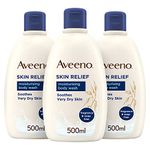 Aveeno Skin Relief Moisturising Body Wash Bundle (3x 500ml), Gentle Cleansing Body Wash with Soothing Triple Oat Complex, Soap-Free, Unscented Body Wash for Sensitive and Very Dry Skin