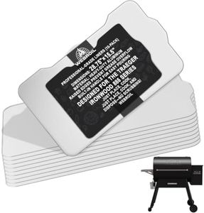 10 Packs BAC521 Drip Tray Liners for Traeger Ironwood 885 Pellet Smoker Grills, Heat-Resistant Foil Liners for Traeger Ironwood 885 Accessories, Aluminum Tray for Catching Grease 28.75" x 15.5"