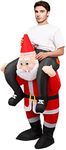 olyee Christmas Inflatable Santa Claus Costume Xmas Santa Cosplay Elk Reindeer Suit Christmas Carnival Halloween Party Costume Prop for Adult