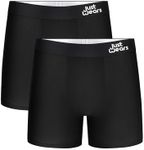 JustWears Everyday & Active Mens Boxer Briefs, 2 Pack | Breathable Anti-Chafe Underwear with Moisture-Wicking MicroModal Air Cool Fabric & PouchTech™ Support | Seamless Boxers for Men | Pants Gift