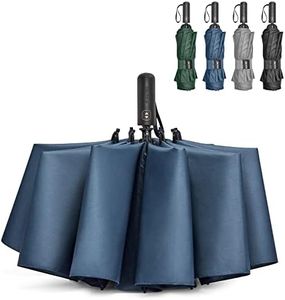 G4Free 62 Inch Large Golf Umbrella Compact Reverse Travel Umbrella 10 Ribs Windproof for Rain Double Canopy Automatic Open Close (Blue)
