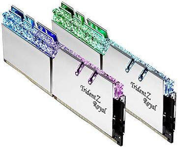 G.Skill Kit Barrettes mémoire 32Go (2x16Go) DIMM DDR4 Trident Z Royal RGB PC4-25600 (3200 MHz) (Blanc) F4-3200C16D-32GTRS