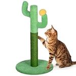 Happy&Polly Cat Scratching Post - Scratch Post in Natural Sisal Rope - 50cm Cat Scratcher for Indoor Kittens