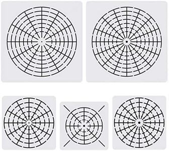 5 Pieces Mandala Dot Painting Tool Stencils Template Set, 8/12/16 Segment Creative Mandala Stencils Reusable Painting Stencils for DIY Painting Art Projects