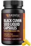 Cold Pressed Black Seed Oil Capsules - 1500mg Black Seed Oil Supplement - Potent Antioxidant For Immune Support & Digestive Health - Hair Superfood - 90 Vegetarian Nigella Sativa Liquid Capsules