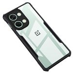 CEDO OnePlus Nord 3 (5G) Back Case Cover | Camera Protection Shockproof Bumper-Edge | Acrylic Crystal Clear 360 Degree Protection TPU+PC | Transparent Eagle Back Case Cover (Black)