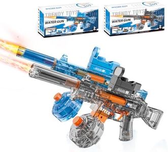 UROINT Electric Water Gun for Adults Kids, Automatic Squirt Guns LED Light | WaterGun Long-Range Aquatic Blaster, Auto Water Refill, Summer Outdoor Pool Beach Party Toys Ideal Gifts for Boys Girls 2Pack