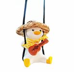 Swinging Duck Car Hanging Ornament Cute Car Decor Rear View Mirror Accessories Car Mirror Hanging Accessories Car Pendant Interior Car Accessories for Women Car Charm Car Mirror Accessories(Guitar)