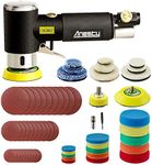 Air Orbital Sander, Mini Dual Action Random Orbit Sander Polisher Power Tool Sets with 1" 2'' 3'' Polishing Pads & Buffing Pads for Detail Sanding Polishing