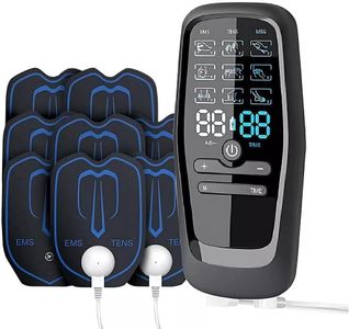 27 Experiences in 1 Device EMS Device Pain Therapy, TENS Device, Stimulation Device Muscle Stimulator with 8 Electrode Pads, EMS Device for Pain Relief, Body Massager for Back, Shoulder
