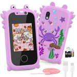 Ashfly 2.4" Phone for Kids Age 3 4 5 6 7 8, Kids Smart Phone for Girls Unicorns Christmas Birthday Gifts,Toy Phone with Dual Camera Puzzle Games,SD Card