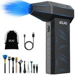 EUKI Compressed Air Duster PC Cleaner, 150000RPM Air Blower for PC Cleaning, Electric air Dusters, 3-Speed Cordless Rechargeable Reusable Compressed Air Blaster for Laptop Computers Keyboard