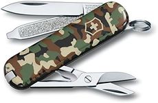 Victorinox, Classic, Swiss Army Pocket Knife, Small, Multi Tool, Camping, 7 Functions, Blade, small, Nail file, Screwdriver 2.5 mm