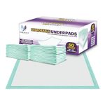 PureNexus Health Disposable Underpads 36”X 36” (50-Count) Incontinence Pads, Chux, Bed Covers, Puppy Training Pads, Pee Pads for Babies, Kids, Adults