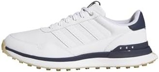 adidas Men's S2G 26 Leather Spikeless Golf Shoe, FTWR White/FTWR White/Collegiate Navy, 9 UK