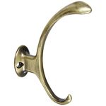 Stanley National Hardware V8008 5" Garment Hook in Antique Brass