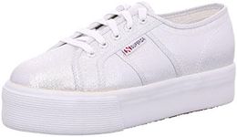 Superga Women's 2790-lamew Sneaker, Silver, 8 US