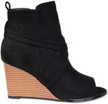 Brinley Co. Womens Wedge Bootie Bla