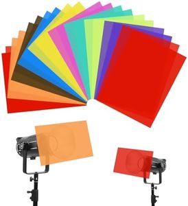UTEBIT 20 Pack Color Light Gels Transparency Sheets for Photography Lighting