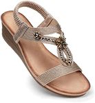 SHIBEVER Womens Wedge Sandals Low W