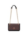 NINE WEST Women's Tristian Mini Convertible Crossbody Flap, Mahogany Logo, One Size