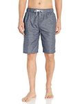 Kanu Surf Men's Line up Stripe Quick Dry Beach Board Shorts Swim Trunk, Charcoal, X-Large