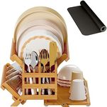 Greenual Bamboo Dish Drying Rack wi