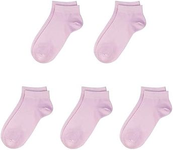 SERISIMPLE Viscose Bamboo School Socks Ankle Super Soft Kids Socks Stretch Cuffs Athletic Socks Odor Anti-odor 5 Pairs (Medium, Violet purple)